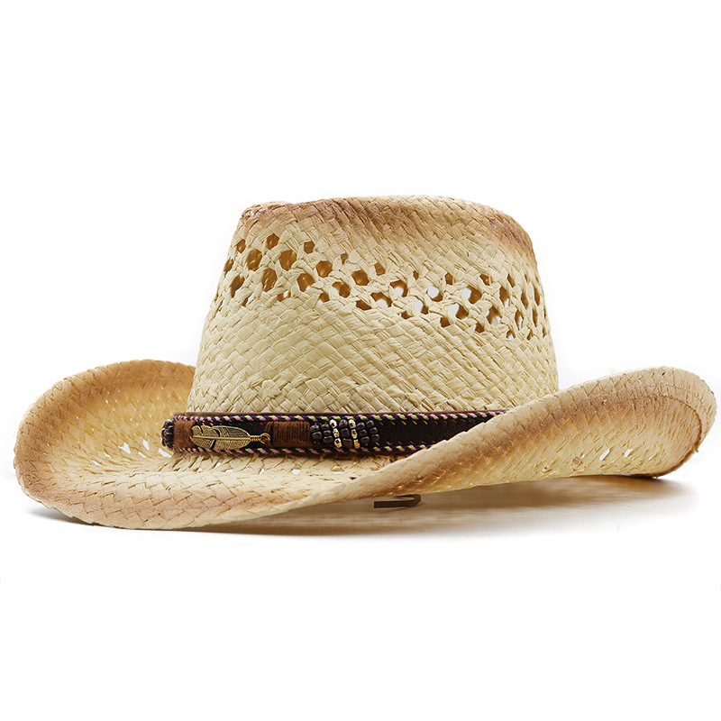 Bucket Hat Straw - Panama yumuşak el yapımı kovboy hasır